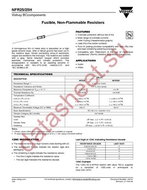 NFR2500002209JA500 datasheet  